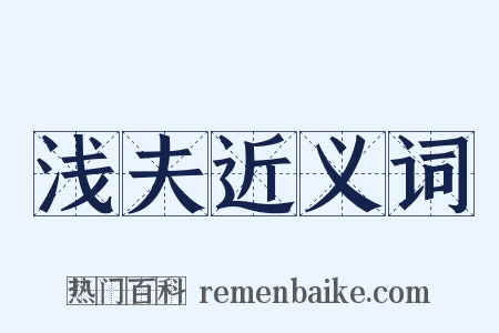 浅夫近义词是什么意思的图片